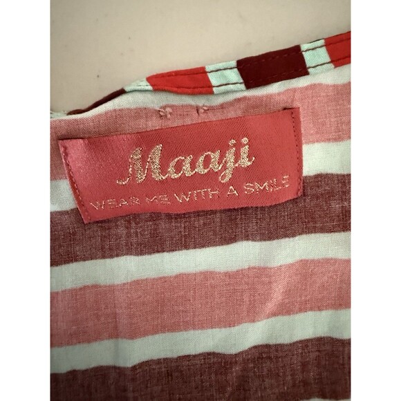Maaji Morning Glam Striped Maxi Long Swimsuit Cover Up Dress Size L Beach Boho - Picture 11 of 14